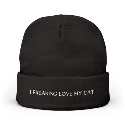 I Freaking Love My Cat Beanie
