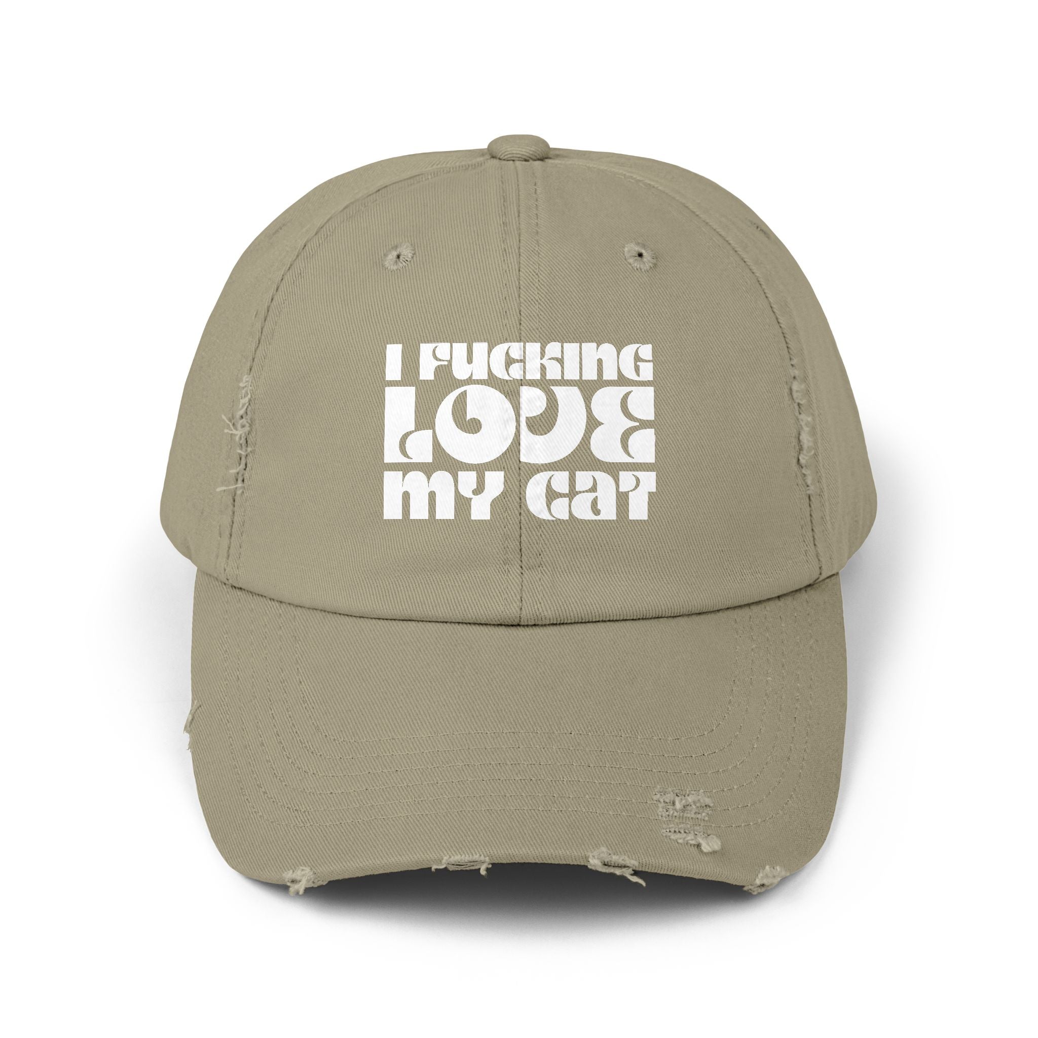 I Fucking Love My Cat Distressed Cap